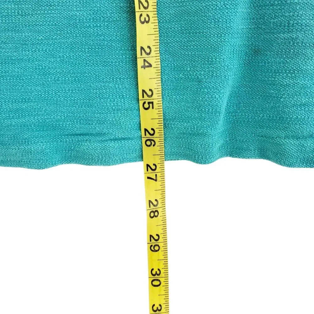 Ralph Lauren POLO Shirt Mens Medium Teal Multicolor Striped Casual Preppy Travel